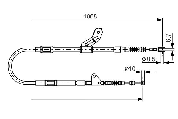 Seilzug, Feststellbremse hinten links Bosch 1 987 482 158 von Bosch