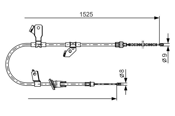 Seilzug, Feststellbremse hinten links Bosch 1 987 482 247 von Bosch