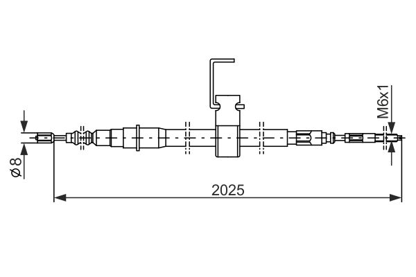 Seilzug, Feststellbremse hinten links Bosch 1 987 482 256 von Bosch