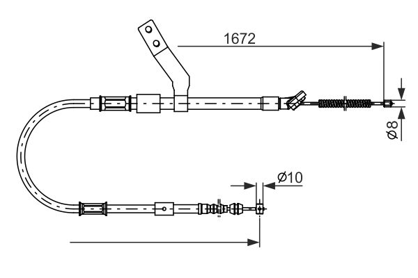 Seilzug, Feststellbremse hinten links Bosch 1 987 482 261 von Bosch