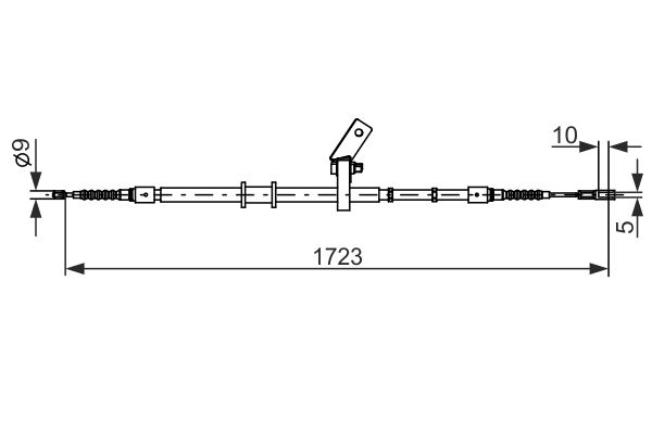 Seilzug, Feststellbremse hinten links Bosch 1 987 482 268 von Bosch