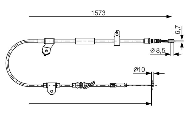 Seilzug, Feststellbremse hinten links Bosch 1 987 482 299 von Bosch