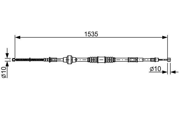 Seilzug, Feststellbremse hinten links Bosch 1 987 482 533 von Bosch