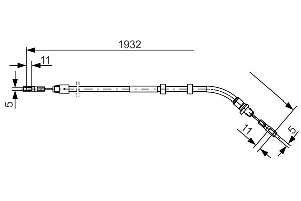 Seilzug, Feststellbremse hinten rechts Bosch 1 987 477 904 von Bosch