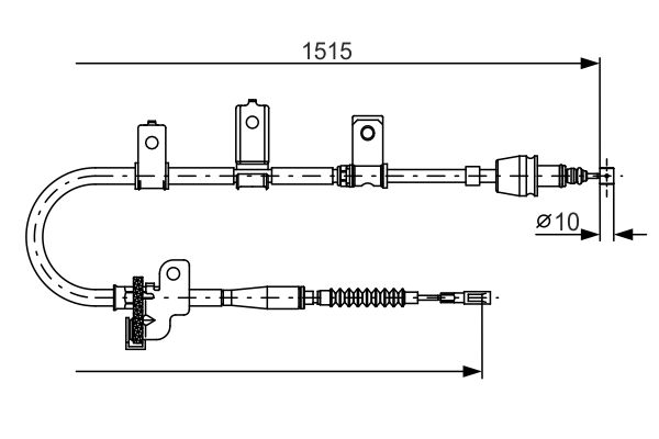 Seilzug, Feststellbremse hinten rechts Bosch 1 987 482 097 von Bosch