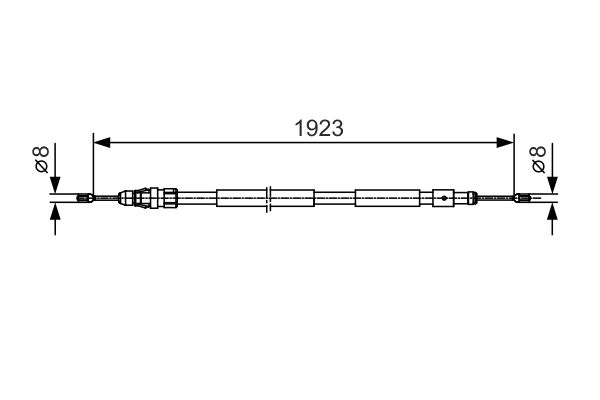 Seilzug, Feststellbremse hinten rechts Bosch 1 987 482 117 von Bosch