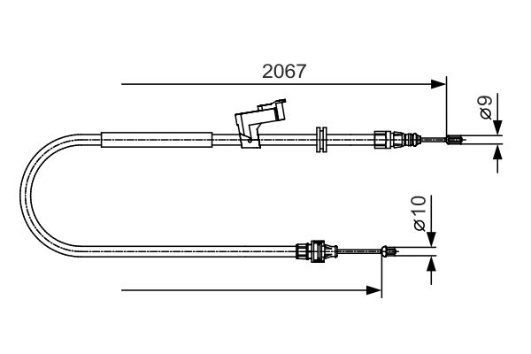 Seilzug, Feststellbremse hinten rechts Bosch 1 987 482 134 von Bosch