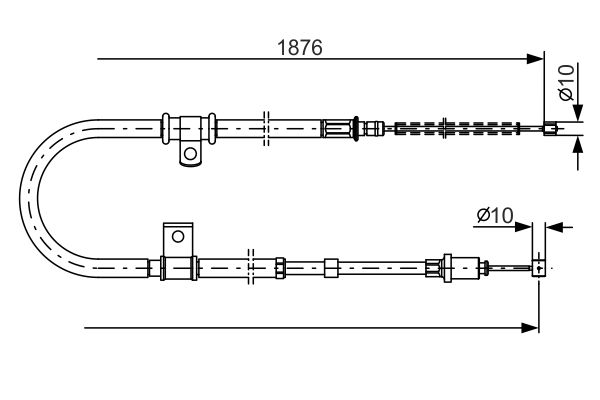 Seilzug, Feststellbremse hinten rechts Bosch 1 987 482 183 von Bosch