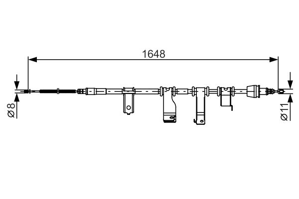 Seilzug, Feststellbremse hinten rechts Bosch 1 987 482 350 von Bosch