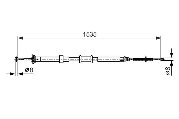 Seilzug, Feststellbremse hinten rechts Bosch 1 987 482 393 von Bosch