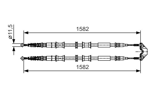 Seilzug, Feststellbremse mitte Bosch 1 987 482 138 von Bosch