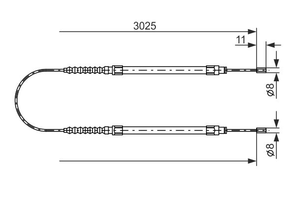 Seilzug, Feststellbremse mitte hinten Bosch 1 987 477 113 von Bosch