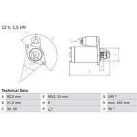 Starter BOSCH 0 986 010 850 von Bosch