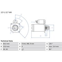 Starter BOSCH 0 986 017 030 von Bosch