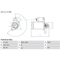 Starter BOSCH 0 986 023 600 von Bosch