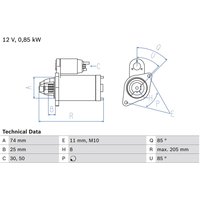 Starter BOSCH 0 986 025 640 von Bosch