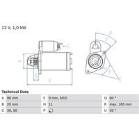 Starter BOSCH 0 986 027 030 von Bosch