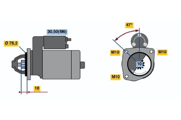 Starter Bosch 0 001 110 104 von Bosch