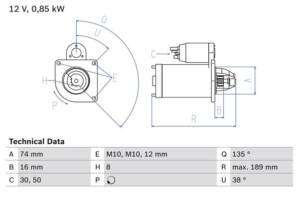 Starter Bosch 0 986 014 991 von Bosch