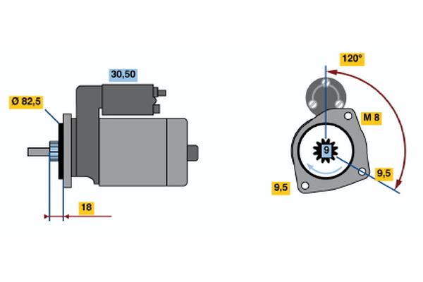 Starter Bosch 0 986 015 320 von Bosch