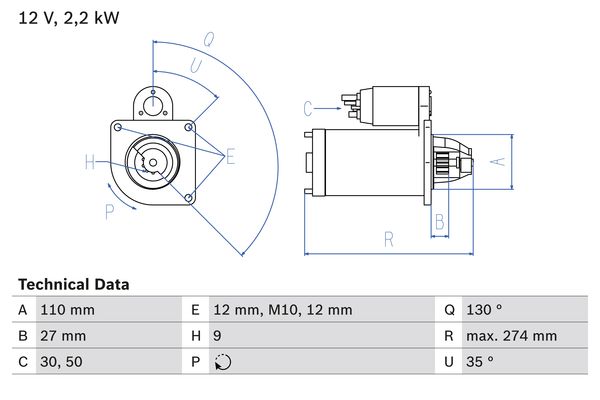 Starter Bosch 0 986 017 490 von Bosch