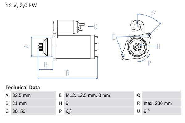 Starter Bosch 0 986 018 940 von Bosch