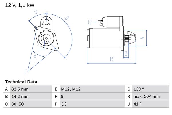 Starter Bosch 0 986 021 210 von Bosch