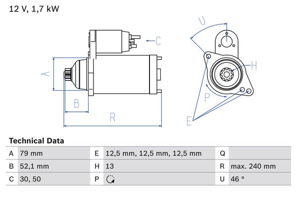 Starter Bosch 0 986 025 220 von Bosch