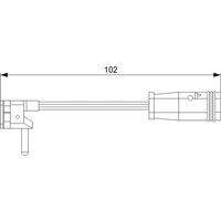 Warnkontakt, Bremsbelagverschleiß BOSCH 1 987 473 019 von Bosch