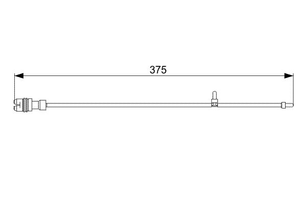 Warnkontakt, Bremsbelagverschleiß Vorderachse rechts Bosch 1 987 473 035 von Bosch