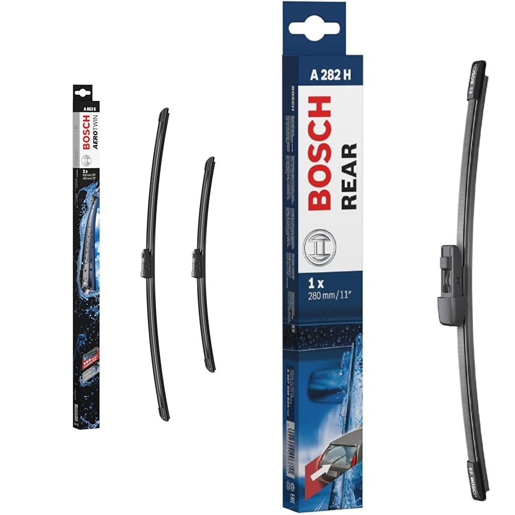 Wischblatt Satz Aerotwin A863S + Bosch A282H Rear Heckscheiben-Wischer von Bosch