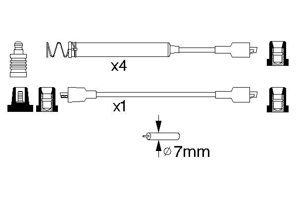 Zündleitungssatz Bosch 0 986 356 796 von Bosch