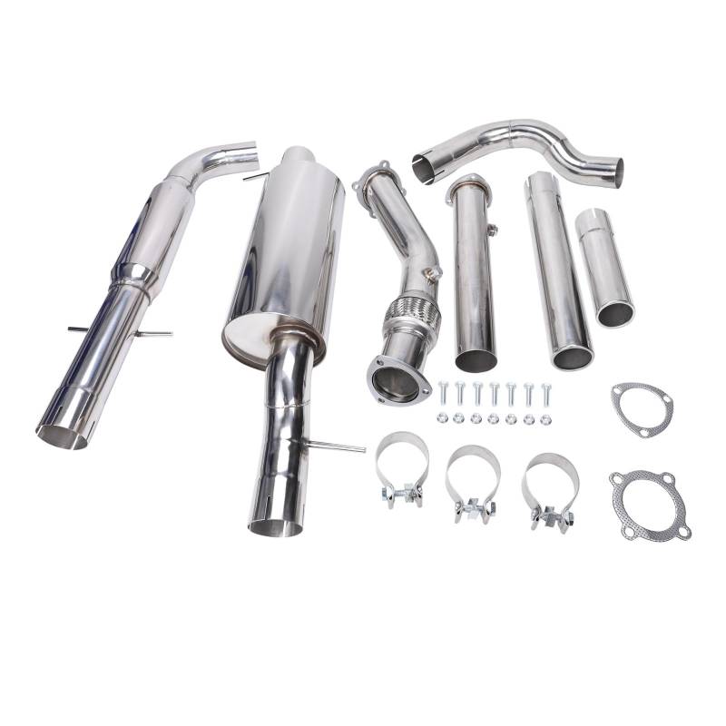 daili store 3" ROHR TURBO RÜCKWÄRTS AUSPUFF CATBACK SYSTEM 3" SPITZE Kompatibel mit GOLF Kompatibel mit JETTA MK4 99-04 1.8T Turbolader Abgassystem Günstig von Boshu