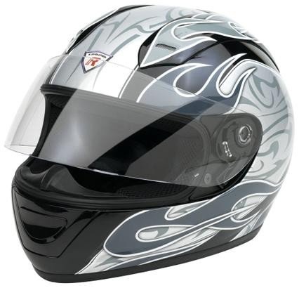 Bottari Motorradhelm Extreme, Integralhelm, Rubber Black/Silver, Größe M von Bottari