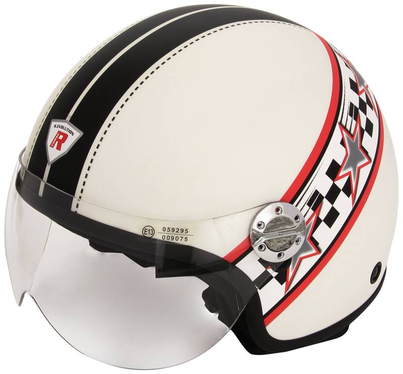 Bottari Motorradhelm RS2, Rubber White, Größe M von Bottari