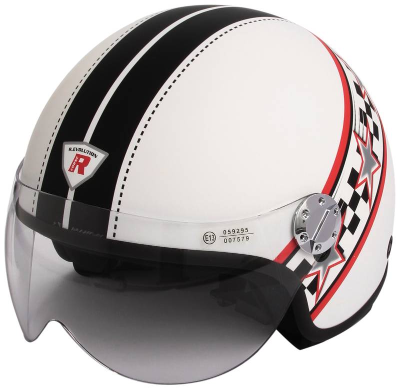 Bottari Motorradhelm RS2, Rubber White, Größe XL von Bottari