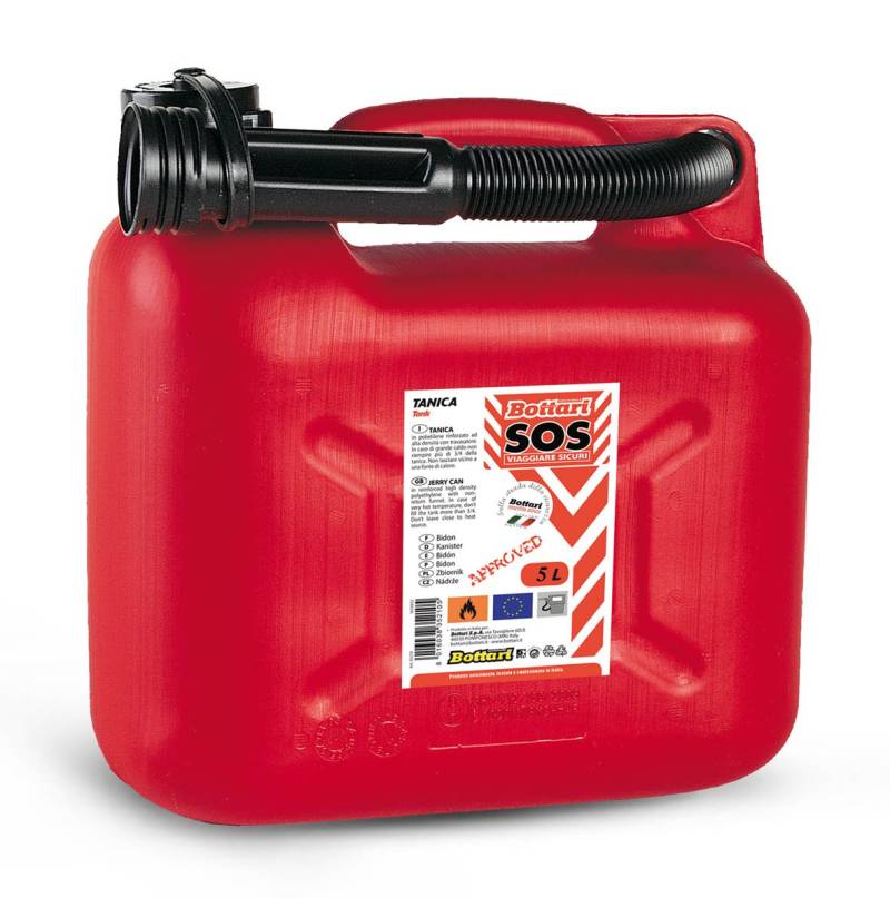 S.O.S. 35215 Zugelassener Benzinkanister mit Ausgießen, 5 Liter von Bottari