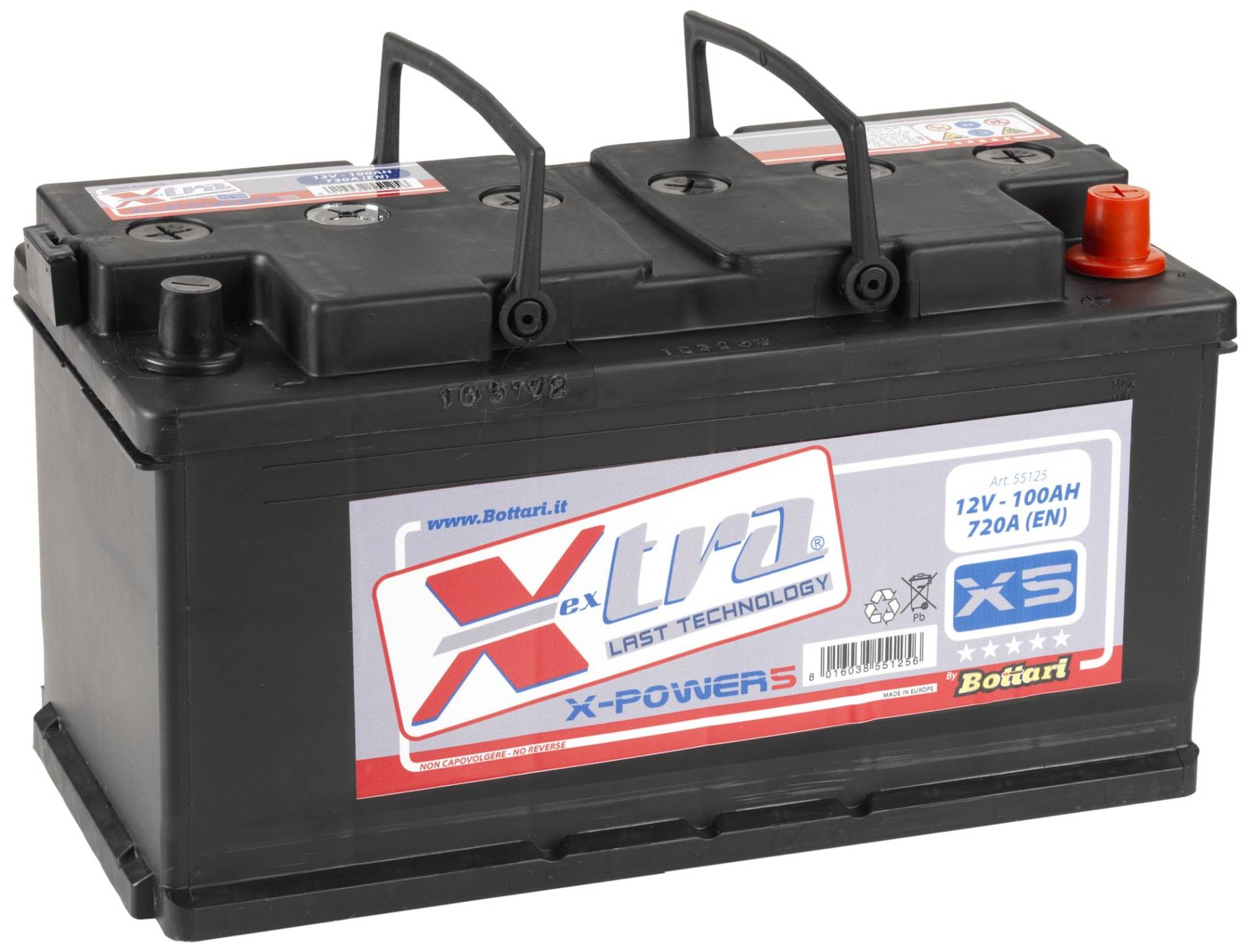 X-Tra 55125 Bottari 55125: Autobatterie 12V 100 AH von Bottari