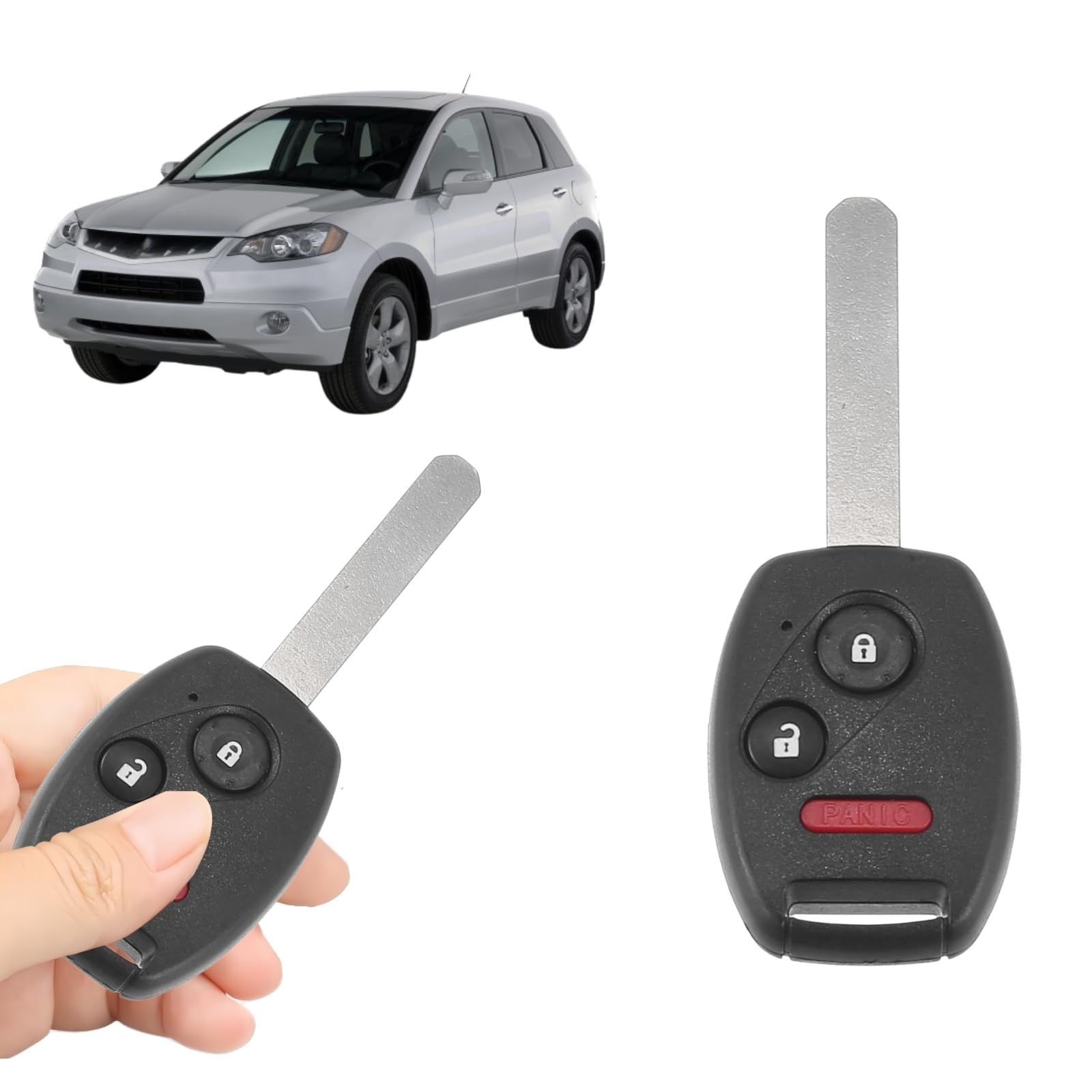 Boxonly 313,8 MHz N5F-S0084A Ersatz Smart Keyless Entry Remote Key Fob Kompatibel mit Honda Civic LX NGV Odyssey LX 2006-2017 3 Tasten Steuerung ungeschnitten Auto Zündschlüssel ID46 PCF7961 J49 Chip von Boxonly