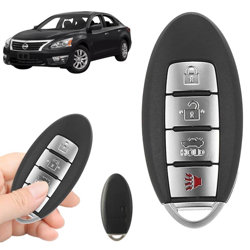 Boxonly 433MHz KR5S180144014 Ersatz Smart Proximity Keyless Entry Fernbedienung Schlüsselanhänger mit Einsatz für Nissan Altima Maxima 2013 2014 2015 | 4 Tasten 47 Chip 7812D-S180014 von Boxonly