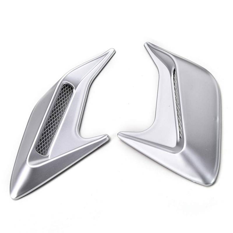 Side Fender Vent Aufkleber, Air Flow Fender Motorhaube Lufteinlaesse Aufkleber Auto Hai Kiemen Fender Side Cover Auto Modifikation, Versilberung von Boyfriend Cardig