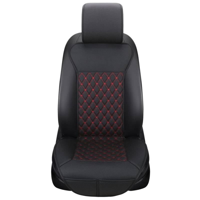 Boymure Pu-Leder-Autositzbezug, Universeller Minimalismus, Für Audi A4, Schutzhülle Mit Aufbewahrungstasche, Auto-InnenzubehöR,D-Dark red-One-Piece von Boymure