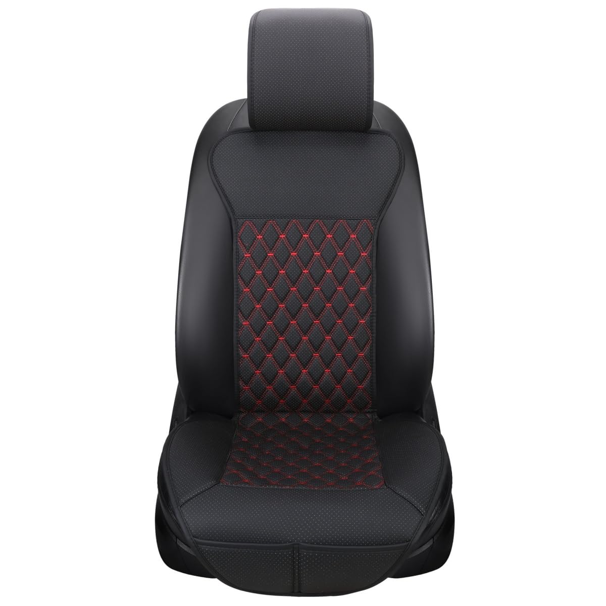 Boymure Pu-Leder-Autositzbezug, Universeller Minimalismus, Für Audi A5, Schutzhülle Mit Aufbewahrungstasche, Auto-InnenzubehöR,D-Dark red- Two-Piece von Boymure