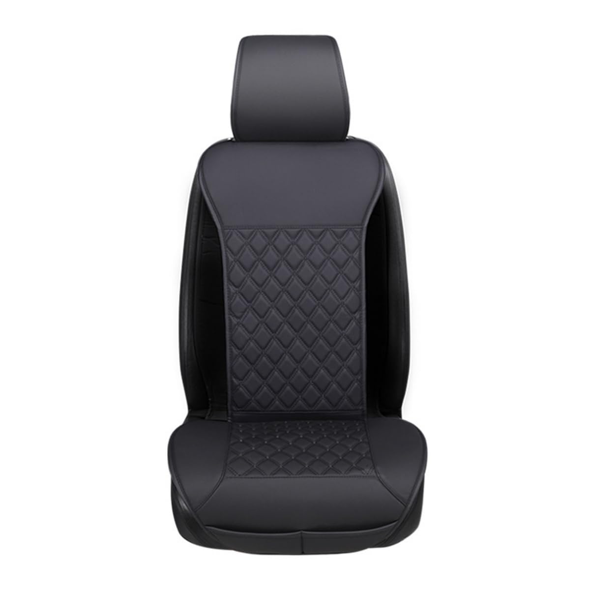 Boymure Pu-Leder-Autositzbezug, Universeller Minimalismus, Für Audi Q3, Schutzhülle Mit Aufbewahrungstasche, Auto-InnenzubehöR,A-Black-One-Piece von Boymure