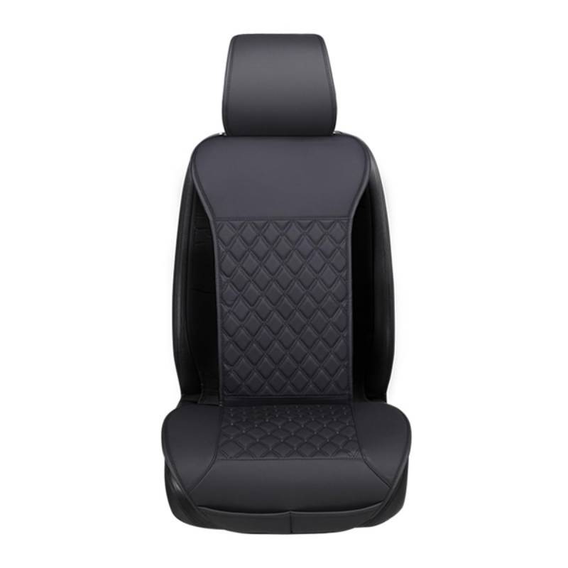 Boymure Pu-Leder-Autositzbezug, Universeller Minimalismus, Für Audi Q8, Schutzhülle Mit Aufbewahrungstasche, Auto-InnenzubehöR,A-Black- Two-Piece von Boymure