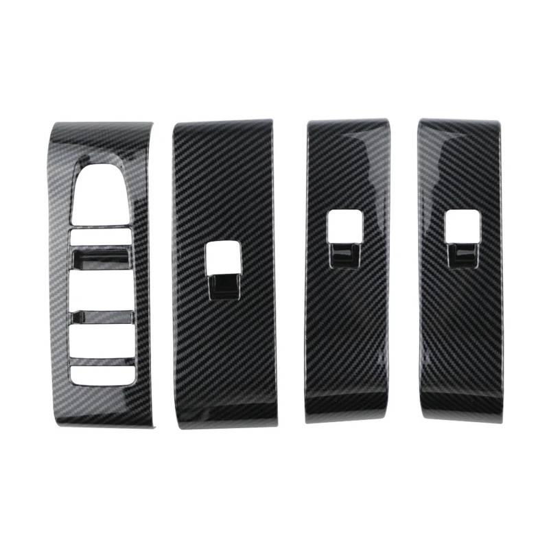 Auto Aufkleber Trim Cover Für BYD Für Atto 3 Für Atto3 2022 2023 2024 Auto Windows Lift Panel Abdeckung Carbon Fiber Fensterheber Aufkleber Rahmen Trim Zubehör Auto Interieur Zubehör von Bpjikxf