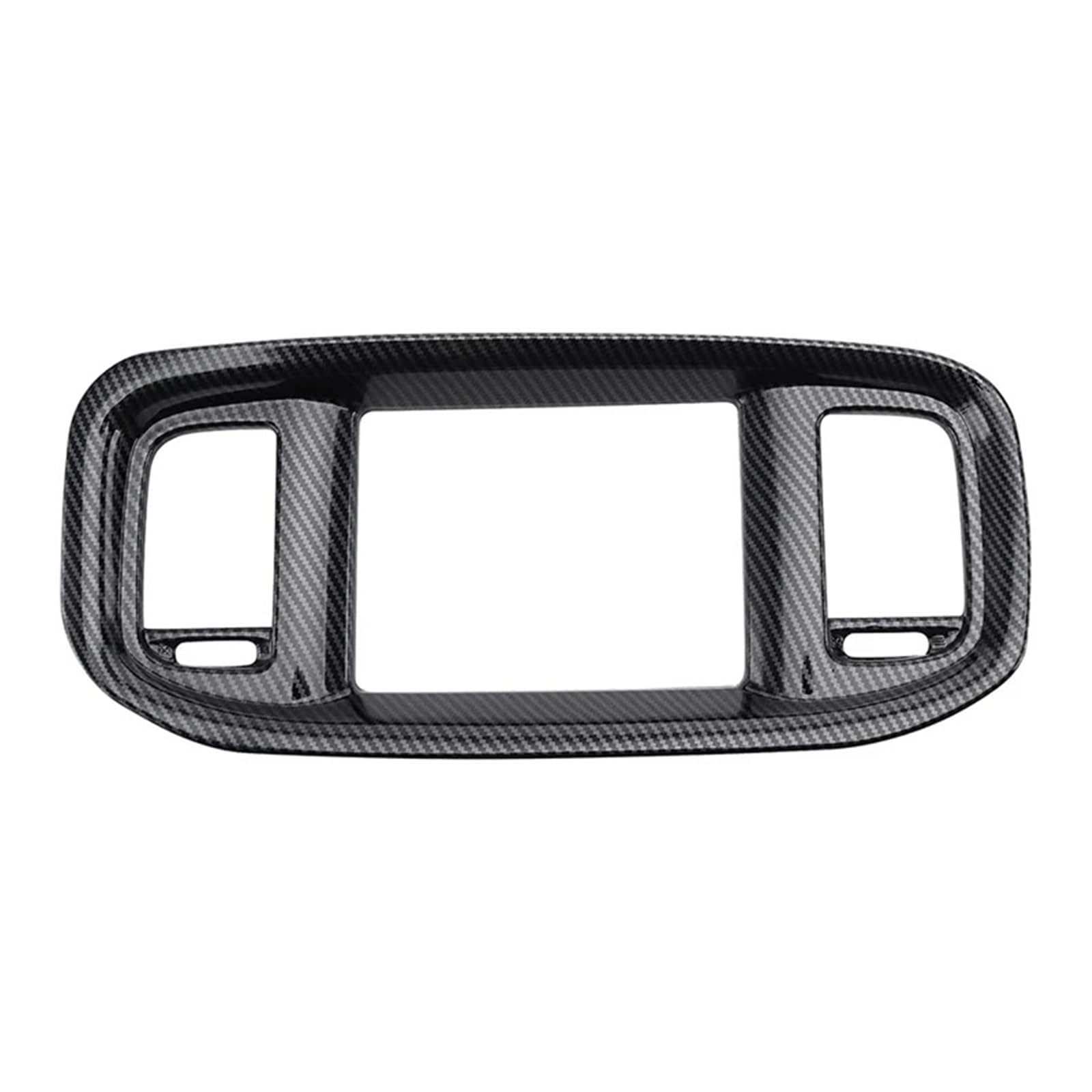 Auto Aufkleber Trim Cover Für Dodge Für Charger 2015-2024 ABS Carbonfaser-Look Armaturenbrett-Aufkleber Verkleidung DVD-Navigationsbildschirm Rahmenabdeckung Autozubehör Auto Interieur Zubehör von Bpjikxf