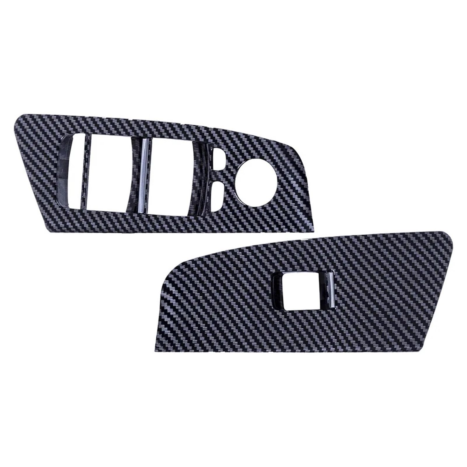 Auto Aufkleber Trim Cover Für G30 G31 G38 5 Serie 2018 2019 2020 2021 LHD/RHD 2 Stücke Carbon Fiber ABS Auto Innen Vorne Fenster Schalter Schloss Abdeckung Trim Auto Interieur Zubehör von Bpjikxf