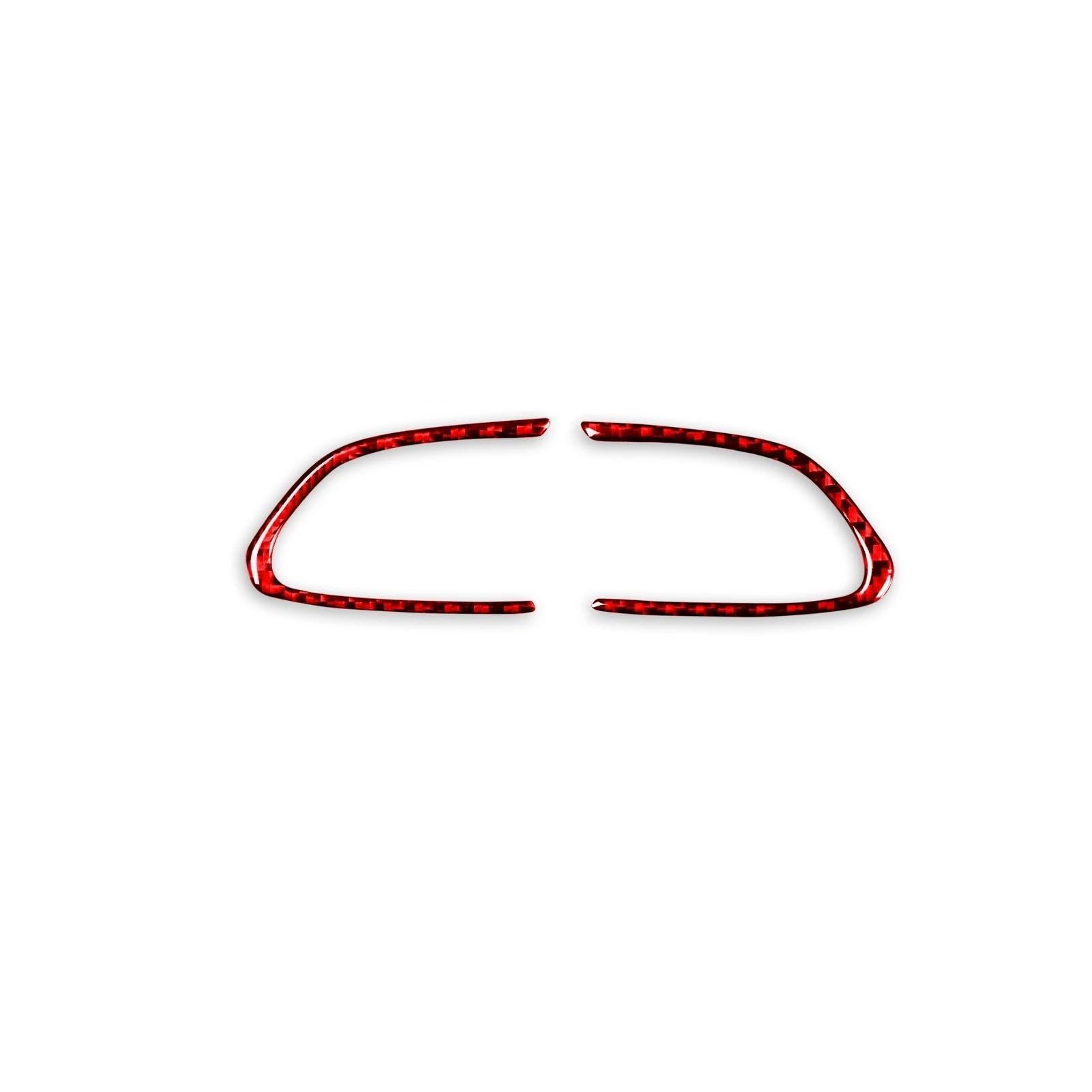 Auto Aufkleber Trim Cover Für Infiniti Für Q50 Für Q60 2014-2022 Auto Lenkrad Trim Aufkleber Aufkleber Auto Innen Zubehör Carbon Faser Schwarz Rot 2 Stücke Auto Interieur Zubehör von Bpjikxf