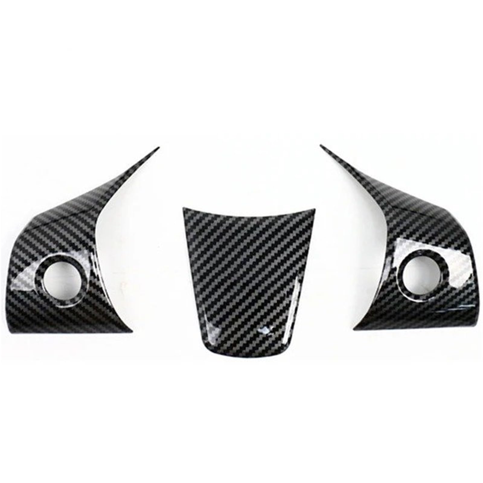 Auto Aufkleber Trim Cover Für Tesla Für Modell 3 Für Modell Für Y Auto Sparkle ABS Carbon Fiber Lenkrad Patch Dekoration Innen Modifiziertes Zubehör Auto Interieur Zubehör von Bpjikxf